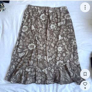 Y2K Brown floral maxi skirt